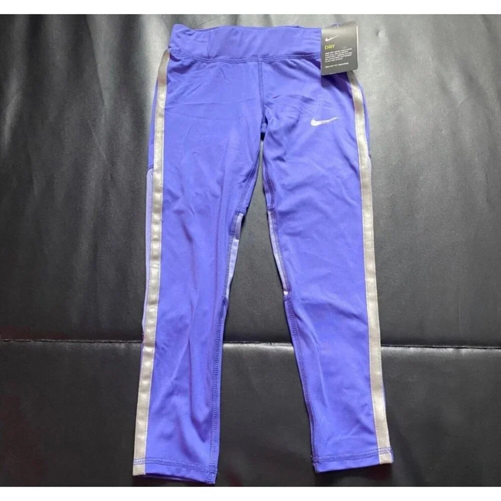 NWT Nike Metallic Hoodie & Leggings Set Girls Size 6